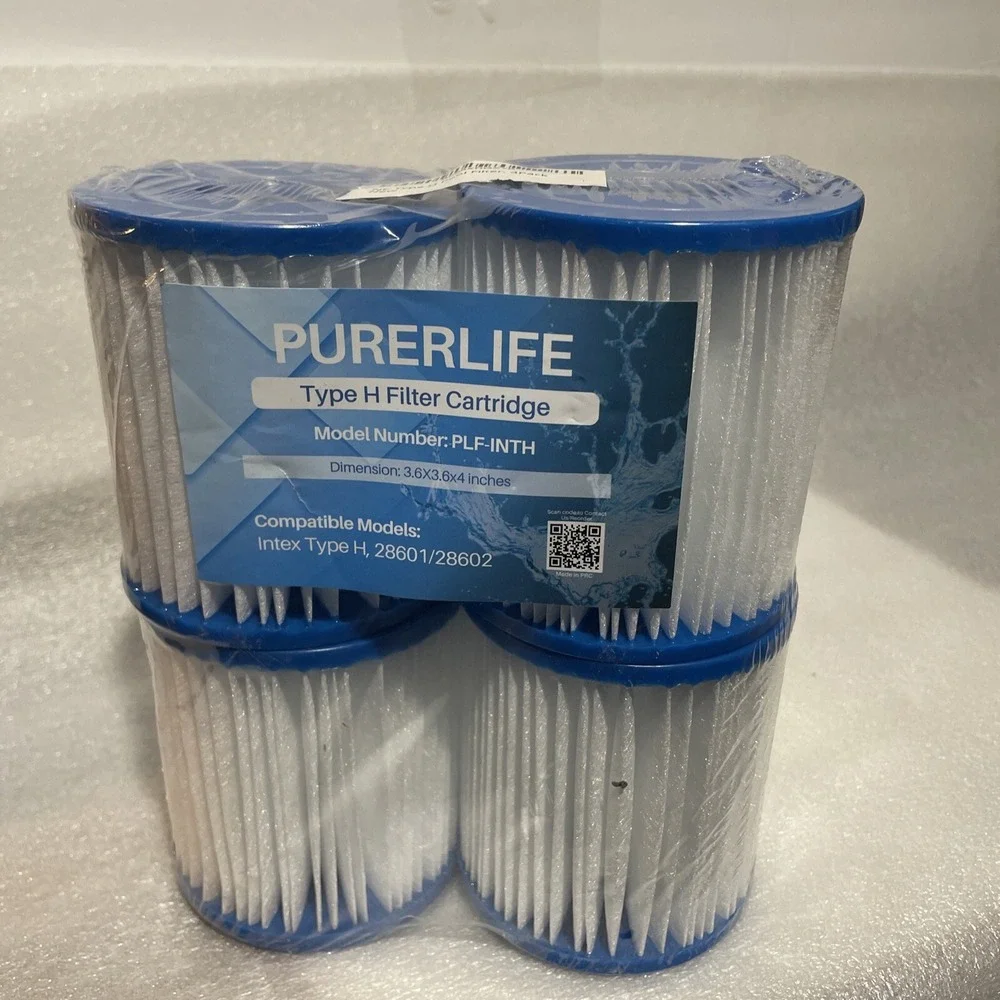 Purelife M28601/28602 Type H Pool Replacement Filter Cartridge /4pk/ PLF-INTH